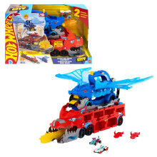Hot Wheels City Toy Car Track Set, Ultimate Dual Dragon Transporter & 2 Die-Cast Cars, Large-Scale Dragon & Detachable Dragon, Stores 20+ Vehicles, J