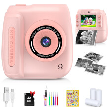 Kids Camera Instant Print, 48MP Instant Camera with 32GB Card