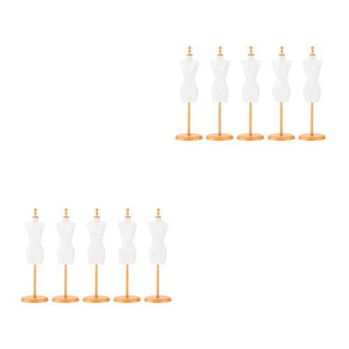 10Pièces Presentoir Vêtements Miniature Mannequin Robuste 2