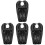 4Pièces Coussin Pratique Gonflable Noir Durable 3