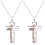 2Pièces Colliers Baseball Croix Acier Durable Style 2