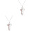 2Pièces Colliers Baseball Croix Acier Durable Style 3