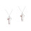 2Pièces Colliers Baseball Croix Acier Durable Style 4