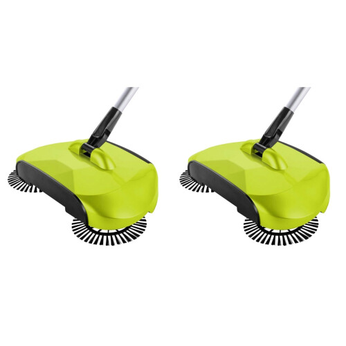 2Pièces Balai Pelle Vert Rotative Pour Sols 2