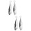 4Pièces Pince Compacte Acier Inoxydable Usage Retrait Poils 9