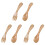 6Pièces Flatware Ensemble Bois Enfants Fourchette Couleur Kaki 2