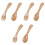 6Pièces Flatware Ensemble Bois Enfants Fourchette Couleur Kaki 3