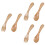 6Pièces Flatware Ensemble Bois Enfants Fourchette Couleur Kaki 6