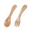 6Pièces Flatware Ensemble Bois Enfants Fourchette Couleur Kaki 11