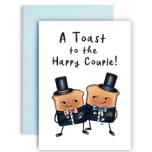 Huxters ‘A Toast to the Happy Couple' Wedding gifts A5 Congratulations Wedding card -