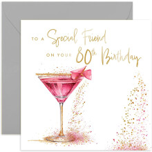 Old English Co. Special 80th Birthday Card for Female Friend - Best Friend 80th Birth