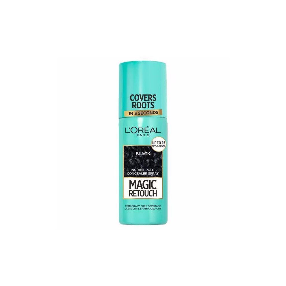 New L’oréal Paris 2 X L'oreal Magic Retouch Instant Root Concealer Spray 75Ml Black