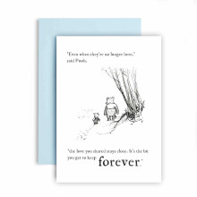 Huxters Sympathy Card – Pooh and Piglet Loss and Remembrance – Love You Keep Forever