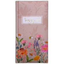 PaulStore 2026 Slim Line Week To View Diary Vintage Floral Diary Executive Design (Pi