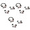 9Pièces Accessoires Cheveux Panda Broche Élastique 3