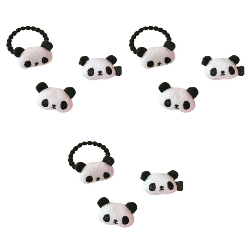 9Pièces Accessoires Cheveux Panda Broche Élastique 2