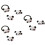 9Pièces Accessoires Cheveux Panda Broche Élastique 7
