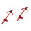 2Pièces Support Levier Throttle Alu Rouge Pour Pièces Auto Robustes 6