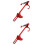 2Pièces Support Levier Throttle Alu Rouge Pour Pièces Auto Robustes 7