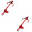 2Pièces Support Levier Throttle Alu Rouge Pour Pièces Auto Robustes 8