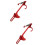 2Pièces Support Levier Throttle Alu Rouge Pour Pièces Auto Robustes 9