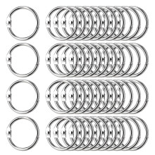 Hongtellor Binder Rings, 40Pcs 30mm/1.2 inch Nickel Plated, Loose Leaf, Index Card, S