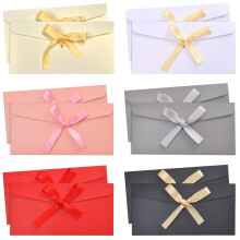 12PCS Money Envelopes Pearlescent Paper Envelope with Ribbon for Invitations Greeting