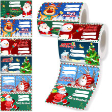 Famoby 2 Packs (Total:600pcs,300pcs/pack) Christmas Labels Gift Stickers Christmas Wr