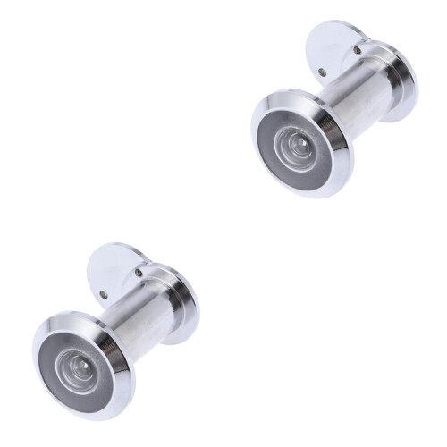 2Pièces Oeil-De-Boeuf Argent Facile À Utiliser Pour Porte De Bureau 2