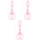 3Pièces Clips Silicone Anti- Détachables Rose 3