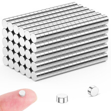 FINDMAG 50 Pcs 4 mm x 2 mm Small Neodymium Magnet, Mini Fridge Magnets, Tiny Cylinder