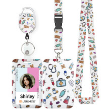 Uniclife Nurse Badge Holder Sliding Badge Holder with Retractable Badge Reel Carabine