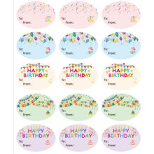 Birthday Name Stickers,Name tag Sticker,Labels Stickers for Presents,Oval