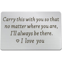 Metal Wallet Insert Card Gift for Husband Boyfriend to My Man Gift Anniversary Card G