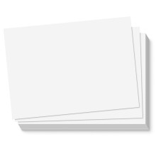 S&O 300gsm 5x7” Postcard Paper Cardstock (Both Sides Blank) for Art or Message Notes Sheets for Mailing. White Blank Greeting Slips