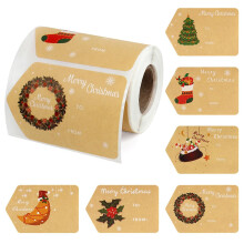 PYGHAP Gift Tags - Self-Adhesive Merry Christmas Name Tags for Presents, Labels in Bo