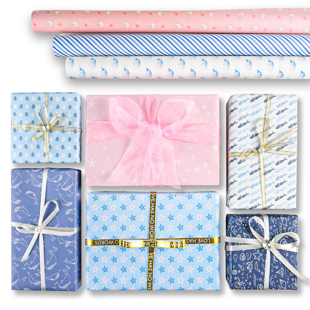 Photos - Other Office Equipment PLULON 9 Sheets Birthday Wrapping Paper Sheets Gift Wrapping Paper Present Wrapping Paper Birhtday Paper Birthday Wrap for B