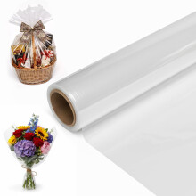 Cellophane Wrap Roll 40cm x 30m | Food Safe & Durable | Premium & Clear Wrapping Rolls Cello Film for Gift Wraps Hamper Baskets DIY Craft Bouquet