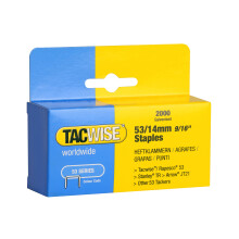 Tacwise 0338 Type 53 / 14 mm Galvanised Staples, Pack of 2000