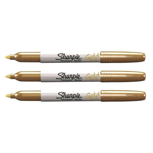 Sharpie Sharpie Gold Metallic Fine Point Permanent Marker - Pack of 3