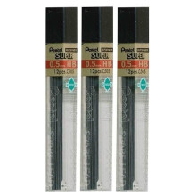 Pentel 0.5mm Size HB Shade Hardness Pencil Refill Replacement Spare Leads Hi Pol