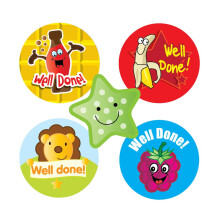 SuperStickers Scratch 'n' Sniff Smelly Reward stickers - pack of 125 with multiple pr