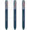 Pentel Pentel iZee 4 Colour Ballpoint Pen - Deep Blue Barrel - Multi Ink - Black, Blue, 1
