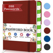 BLESWIN Password Book with Alphabetical tabs, Hardcover Small Password Books for Seniors, Internet Password Logbook Journal Website Address Login