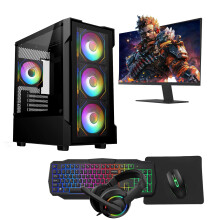Fast Gaming Intel i5 16GB RAM 1TB SSD 3050 6GB 22" Monitor PC Bundle & Speaker