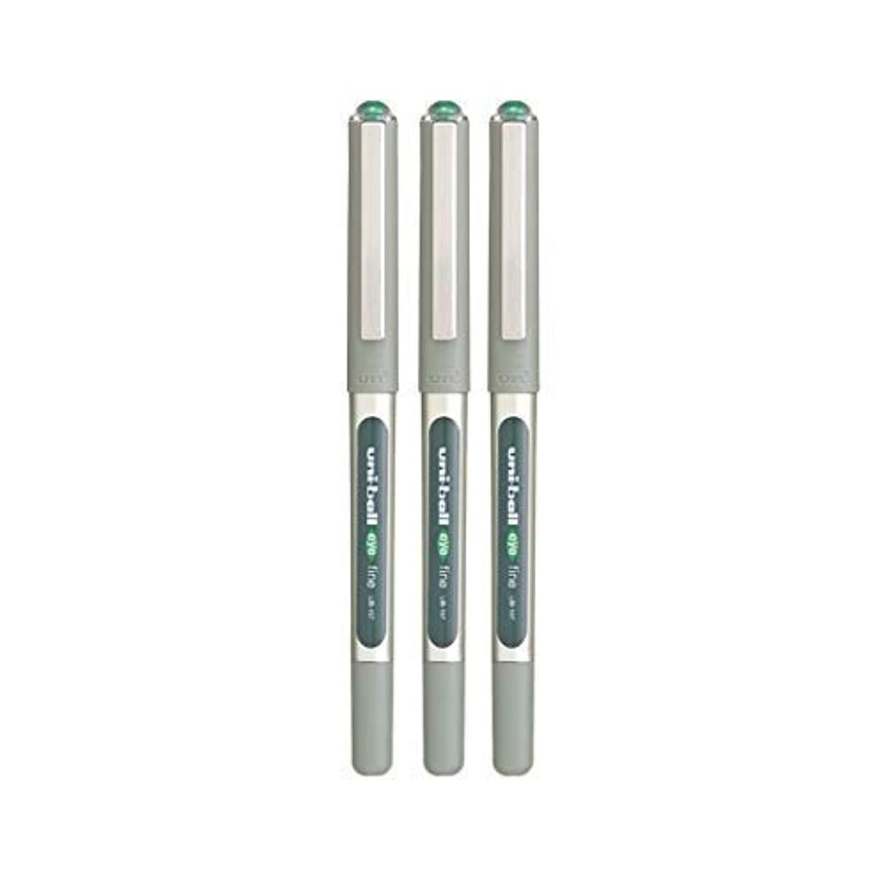 Uni-Ball 3 X Eye Ub-157 Roller Ball Pen Fine (0.7Mm) Green