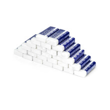 QWORK 40Pcs White Plastic Eraser, Soft 2B Eraser for Sketches Paintings Fine Arts Un
