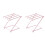 2Pièces Support Serviette Cuisine Rose 4 Barres 2
