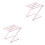 2Pièces Support Serviette Cuisine Rose 4 Barres 3