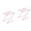 2Pièces Support Serviette Cuisine Rose 4 Barres 4